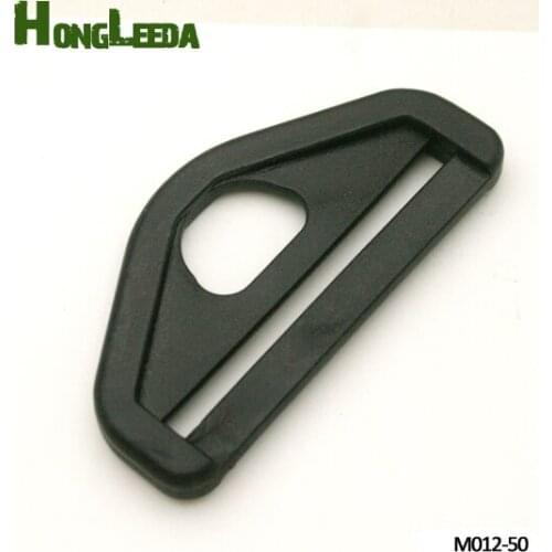 50pcs M012-50mm 2inch black adjustable buckles plastic slider buckle for backpack webbing straps free shipping