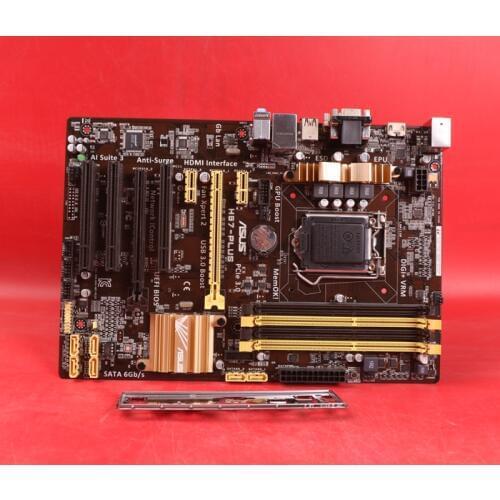 Used,Asus H87-PLUS Original Used Desktop Motherboard H87 Socket LGA 1150 i7 i5 i3 DDR3 32G SATA3 UBS3.0 ATX