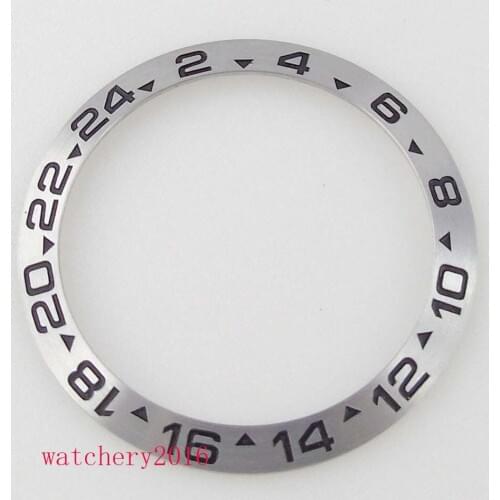 Brushed 38mm silver Steel alloy bezel insert fit for 40mm submariner SKX 007 watch