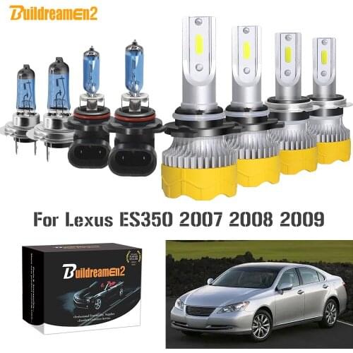 Buildreamen2 4 X Car Styling Headlight High Low Beam H7 9005 LED Halogen Headlamp Light 12V For Lexus ES350 2007 2008 2009