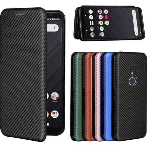 For Fujitsu Arrows Boxer Case Luxury Carbon Fiber Skin Magnetic Adsorption Case For Fujitsu Arrows Be5 Be 5 F-41B Phone Bag