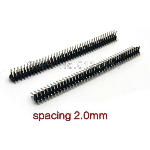 2.0mm SMD double row needle 2*2/3/4/5/6/7/8/9/10/15/20/40p vertical patch 2.0mm spacing