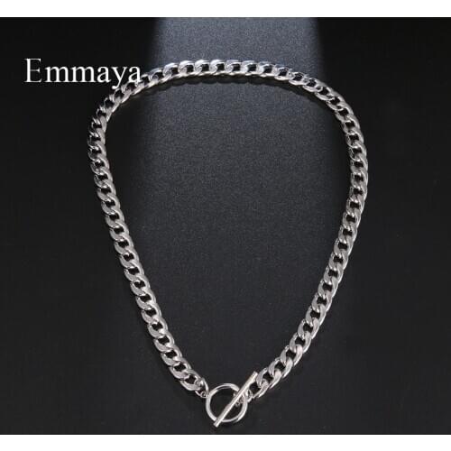Emmaya Shiny White Gold Necklace For Women Classic Style Wedding Party Alloy Attractive Pendant Fashion Statement Fancy Gift
