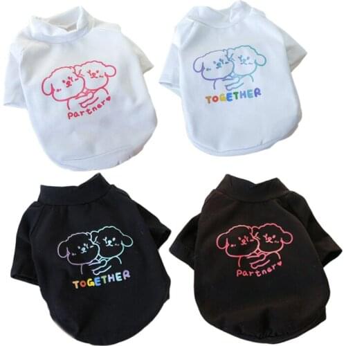 Dog T-shirt Summer Breathable Dog Vest Cartoon Yorkies Clothes French Bulldog Chihuahua Shirts for Small Dogs Ropa Para Perro