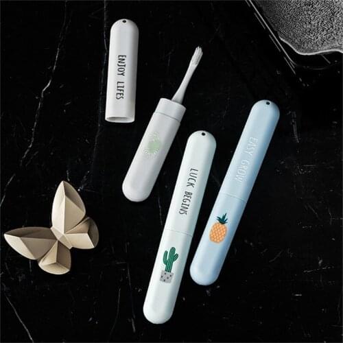 Portable Toothbrush Cover Holder Outdoor Travel Hiking Camping Toothrush Cap Case Protect Storage Cute Box 1pc
