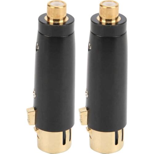 Female RCA to XLR Connector 3 Pin Cable Connector for Microphone LZ1169G