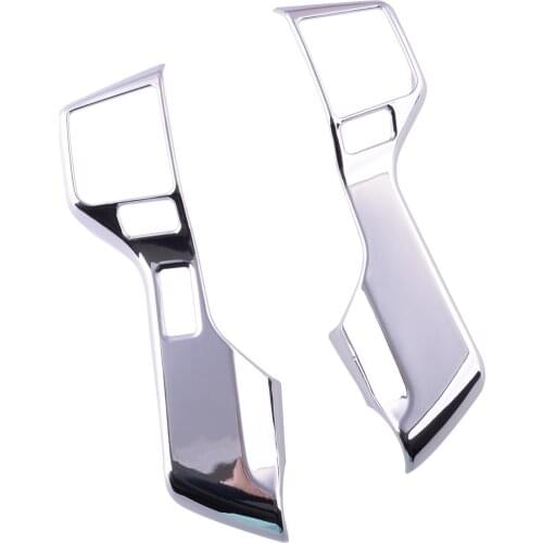 Beler 2Pcs Chrome Steering Wheel Cover Trim Moulding Fit For Toyota Tacoma 2016 2017 2018 2019 2020 Car Styling