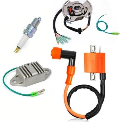 Ignition Coil Spark Plug Regulator and Stator Kit For Yamaha Blaster YFS200 97-01