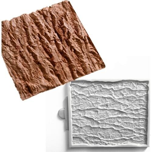 Bark Grain Silicone Mould DIY Fondant Cake Mousse Mold Chocolate Dry Pez Mold Baking Appliance