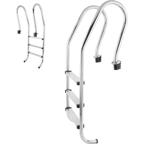 Swimming Pool Ladder Pool Ladder Swimming Pool Ladder 3‑Step Pedal Non‑Slip 304 Stainless Steel Anti-Corrosion Equipment
