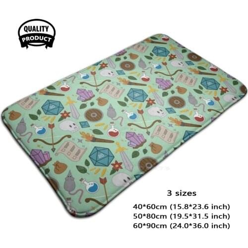 Trinkets Pattern 3D Soft Non-Slip Mat Rug Carpet Foot Pad Dnd D20 D D Critical Role 20 Sided Die Gaming Dice Gaming Games