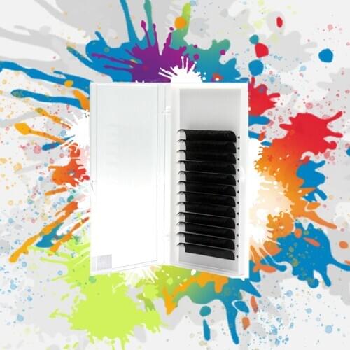 Wholesale 12 Lines 8-16mm Eyelash Extension Russia Volume Silk Handmade Long False Eyelashes Lash Extension Individual Lash