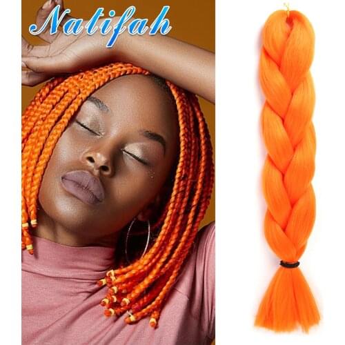 Natifah Jumbo Braiding Hair Kanekalon Hair Wholesale hair Crochet Braid Hair 100g/pcs Synthetic Hair Extension 24inch Purple
