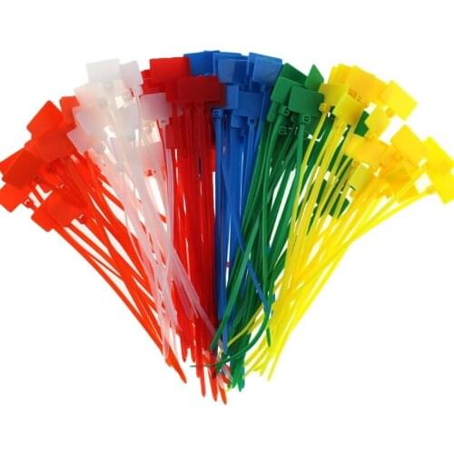 250 Pcs 7Colors Nylon Cable Marker Ties Self-Locking Cord Write on Ethernet Wire Zip Mark Tags Nylon Power Marking Label