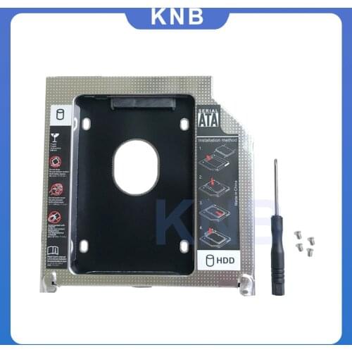 New Second HDD Caddy 9.5mm SSD HD SATA Hard Disk Drive Adapter For Laptop Cd Dvd Rom Optical Bay Tray Bracket