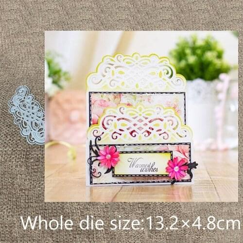 New Design Craft Metal Cutting Die cut dies 3pcs lace grid card decoration scrapbook Album Paper Card Craft Embossing die cuts