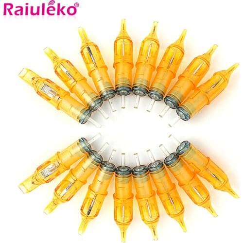 10pcs Disposable Tattoo Cartridge Needles Makeup Needles RL/RS/RM/M1 Mix For Derma Tools Kit Eyebrow Needle Tattoo Gun Supplies