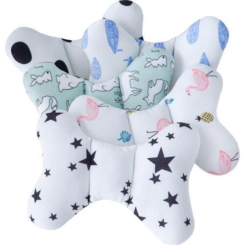 Muslinlife Newborn Baby Breastfeeding Pillow Soft Cotton Shaping Baby Pillow Printed Car Seat Baby Pillow Dropship