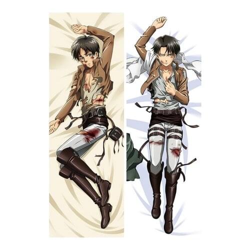 Hot Japan Anime Attack on Titan Dakimakura Cosplay Eren Jaeger BL Hugging Body Pillow Cover DIY Custom Gift Cushion Pillow Case