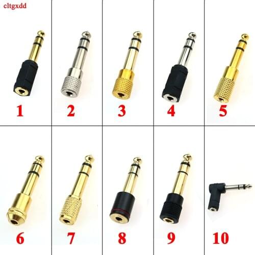 Jack 6.5 6.35mm Male Plug to 3.5mm Female Connector Stereo Headphone Amplifier Audio Adapter Microphone AUX 6.5 3.5 mm Converter