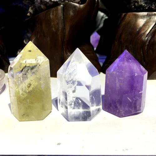 Different natural citrine quartz Crystal gemstone obelisk wand piont reiki healing crystals healing provide energy as for gift
