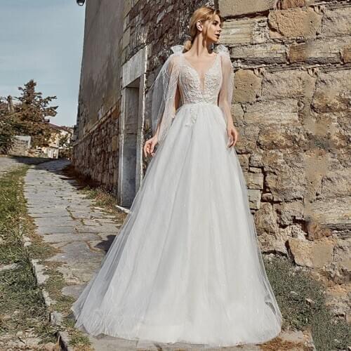 Sevintage V-neck Wedding Dresses