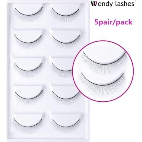 Training Lashes Eyelash Extension Practice Makeup Tools for Practicing on Mannequin Head Lashes Extensions Supplies 5pairs/pack