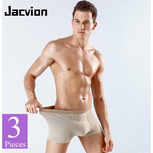 3 Pieces/Pack Bamboo Fiber Boxer For Men Elastic Big Size Males Underwear Youth Comfortable Sports Breathable Striped Shorts