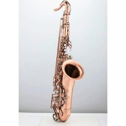 High Grade Red Bronze Sax Bb Tenor Saxophone Carved Pattern Woodwind Instrument with Carry Case Mouthpiece