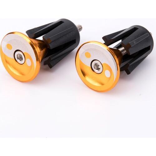1 Pair Bicycle Handlebar Tail Tube Plugs Aluminum Alloy Handle Cap Handlebar End Plug Bike Part Multiple Colors