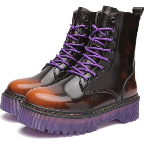 Women Martin Leather Shoes High Top Fashion Winter Warm Snow Shoes Motorcycle Ankle Boots Couple Unisex Boots Designer Shoes