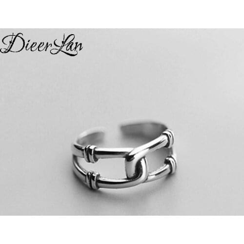 Vintage Silver Color Cross Chains Rings For Women Jewelry Beautiful Finger Open Rings For Party Birthday Gift 2021