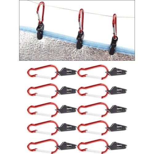 10x Tarp Clips Buckles Canopies Clamps Holding Up Car Cover Lock Grip Clip
