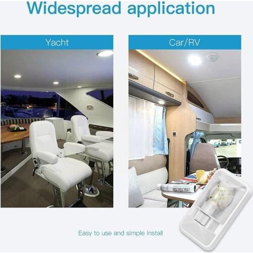 12V LED RV Ceiling Dome Light RV Interior Lighting For Camper Lights RV Trailer C2G3