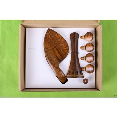 4/4 violin Peg violin chin rest Tailpiece Snakewood Full size Violin parts #3905