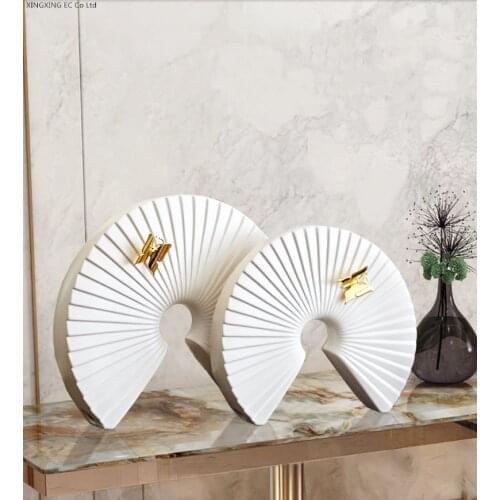 New Chinese Home Decoration Accessories Modern Living Room Ceramic Butterfly Decoration Craft Gift Office Desktop Decoration