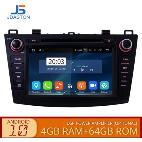 JDASTON Android 10.0 Car DVD Player For Mazda 3 2009-2012 WIFI Multimedia GPS Navigation Stereo 2 Din Car Radio Audio Auto Video