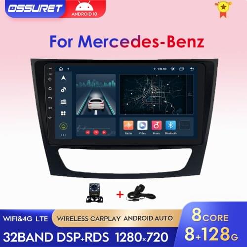 Android10 2Din Car Radio Stereo Player For Mercedes Benz E-Class W211 E200 E220 E300 E350 E270 W209 W463 W219 CLS350 DSP Wifi BT