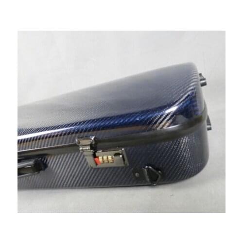 Good Rare devise blue colour carbon fiber (CIPHER) lock violin case #7471
