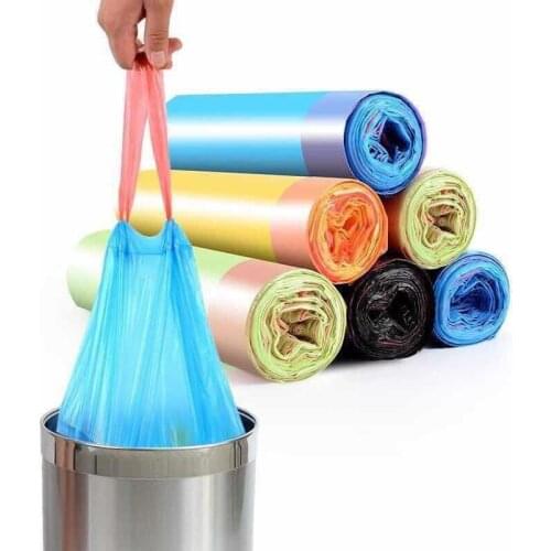 Zhang Ji Boxed blue drawstring garbage bags Pull type garbage bag is suitable for home kitchen storage bag