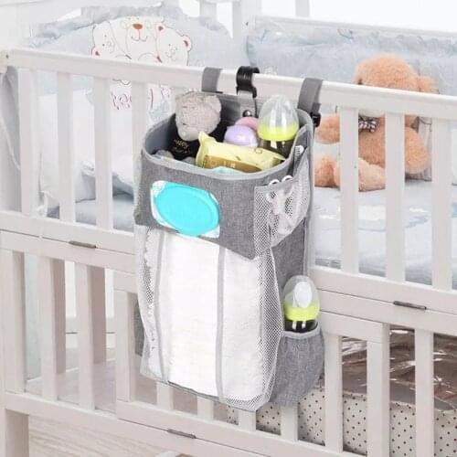 Baby Crib Hanging Storage Bag Diaper Nappy Organizer Cot Bed Infant Essentials Kids Bedding Set