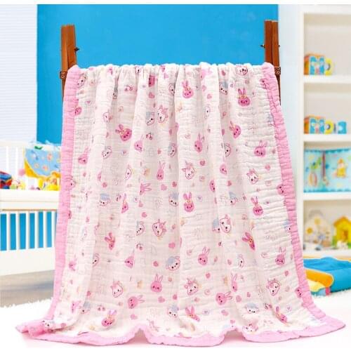 Pure Cotton Baby Bath Towel High-density Six-layer Gauze Cover Quilt Spring Summer Comfortable Breathable Kid Edging Towel Quilt