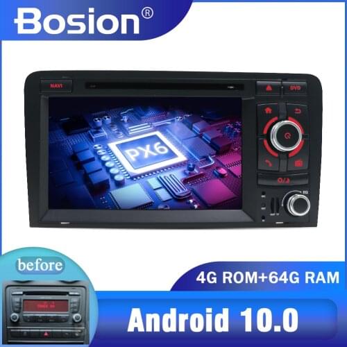 DSP PX6 4/8 Core 2din Android 10 Car DVD GPS For Audi A3 2006-2011 with DVD Player Radio Multimedia Screen Navigation BT 7803A