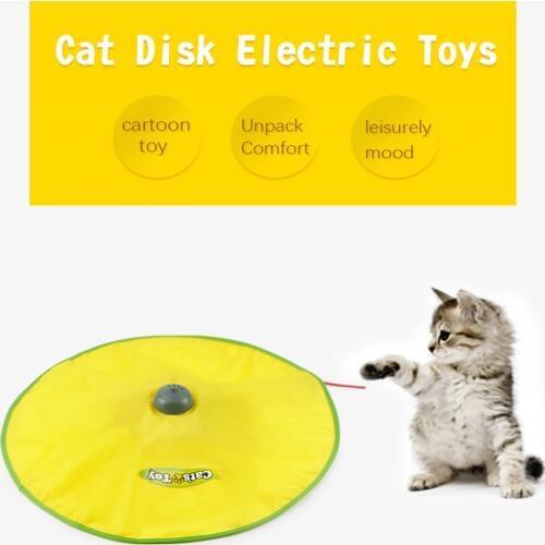 Electric Cat Toy Turntable Intellectual Interactive Cat Toys Plastic Pet Cat Amusement Plate Toys Game Spinning Toys for cats 5