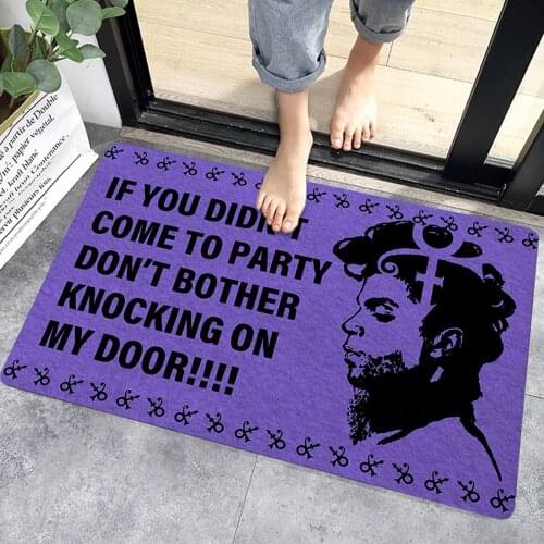 The Purple Prince Floor Mat Door Mat Suitable for the Door Bedroom Kitchen Bathroom Soft and Durable Retro Style Decor can CSV