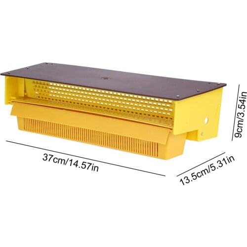 Beekeeping Pollen Trap with Removable Ventilated Pollen Tray Yellow 39×14×10cm Professional
