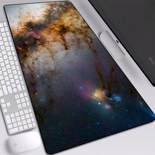 MRGBEST Space Printed Mouse-pad with Sewn Edges Keyboards PC Laptop Mats 2mm/3mm Gaming Fluent Desktop Mice Pad 900x400mm
