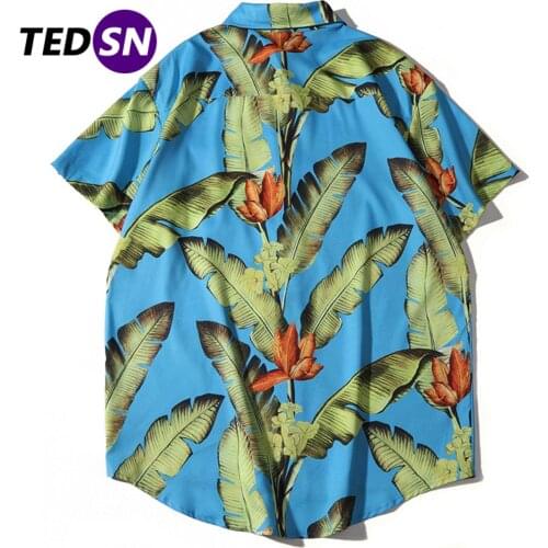 Summer Hawaii Style Beach Men Shirts Streetwear Harajuku Casual Short Sleeve Oversized Loose Fashion Print Shirts
