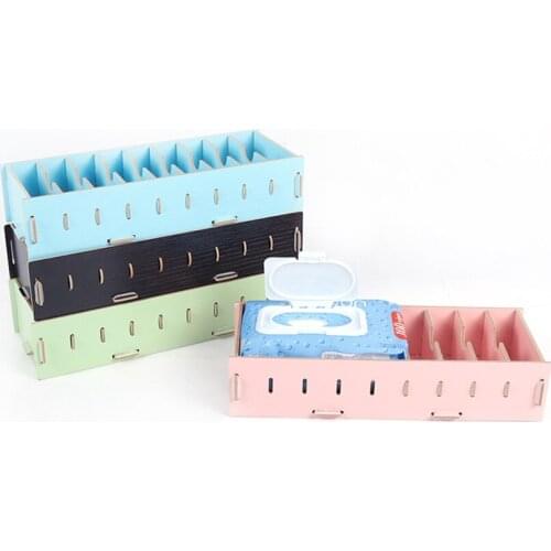 Business Card Holder Organizer, Removable Dividers Business Card Case Holder Wooden Card Storage Box Organizer Office Supply