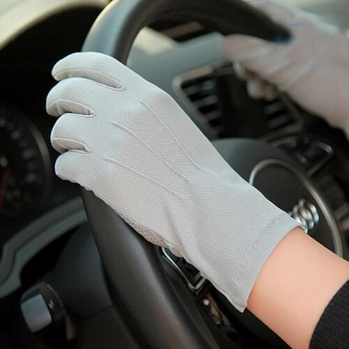 Summer Sun Protection Gloves Male Thin Style Breathable Anti-Slip Driving Five Fingers Mans Gloves New Arrival SZ010W1